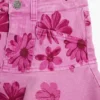 Short Denim Floral Skirt