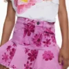 Short Denim Floral Skirt
