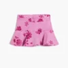 Short Denim Floral Skirt