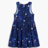 Short Dress Flared Flowers