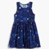 Short Dress Flared Flowers