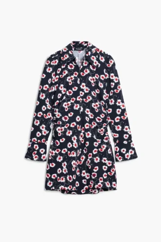 Short Floral Shirt Dress
