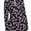Short Floral Shirt Dress Short Floral Shirt Dress