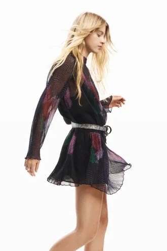 Short Pixelated Tulle Dress