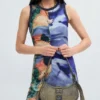 Short Printed Strappy Dress Short Printed Strappy Dress
