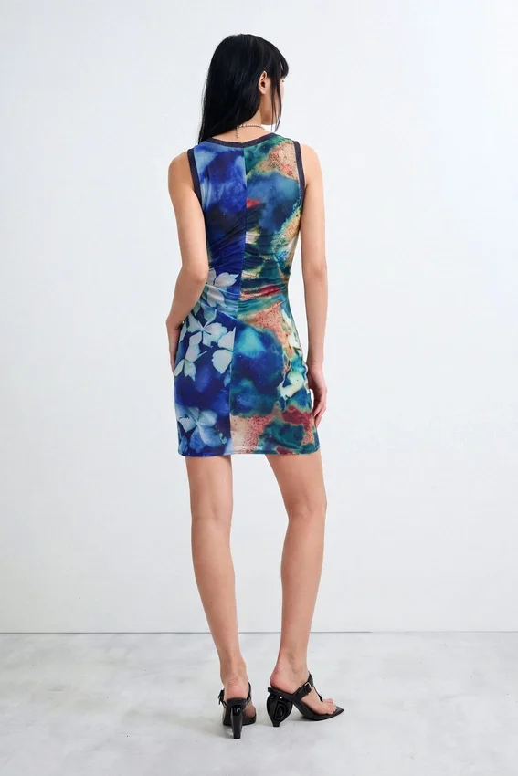 Short Printed Strappy Dress Short Printed Strappy Dress