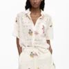 Short-Sleeve Embroidered Shirt