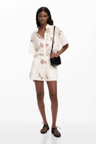 Short-Sleeve Embroidered Shirt
