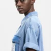 Short Sleeve Patchwork Shirt Short Sleeve Patchwork Shirt