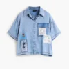 Short Sleeve Patchwork Shirt Short Sleeve Patchwork Shirt