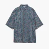 Short-Sleeve Shirt with Ethnic Embroidery