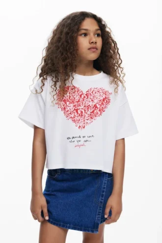 Short-Sleeved Heart T-Shirt