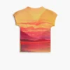 Short-Sleeved High Neck Blouse