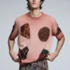 Short-Sleeved Patchwork T-Shirt