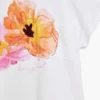 Short-Sleeved T-Shirt Embroidered Flowers