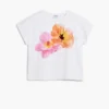 Short-Sleeved T-Shirt Embroidered Flowers