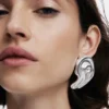 Silver-Plated Shell Earrings Zalio
