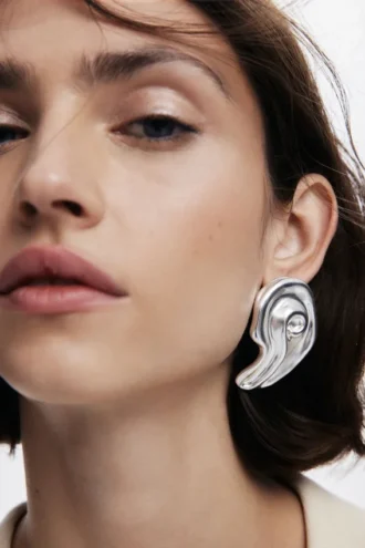 Silver-Plated Shell Earrings Zalio