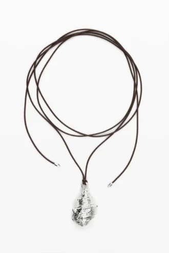 Silver Shell Pendant Cord Zalio