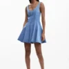 Skater Dress Denim Effect Skater Dress Denim Effect