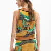 Sleeveless Jacquard T-Shirt