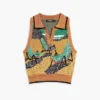Sleeveless Jacquard T-Shirt