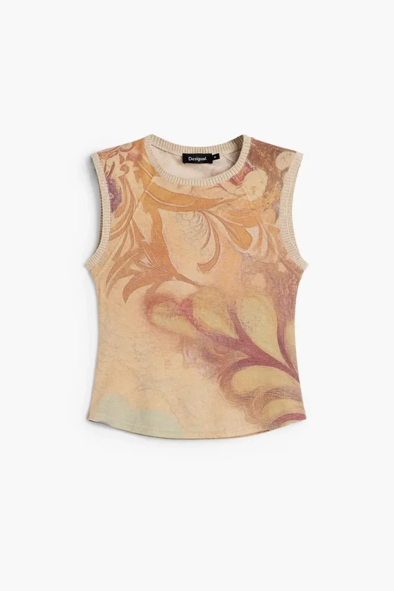 Sleeveless Knit T-Shirt Sleeveless Knit T-Shirt