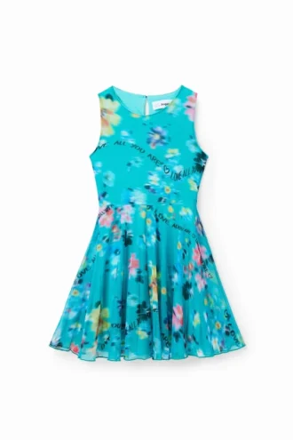 Sleeveless Out-Of-Focus Dress