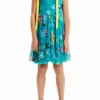 Sleeveless Out-Of-Focus Dress