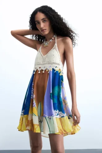 Sleeveless Printed Dress
