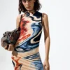 Sleeveless Printed Dress Sleeveless Printed Dress