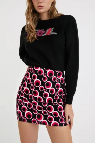 Slim Circle Miniskirt