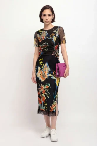 Slim Midi-Skirt Print