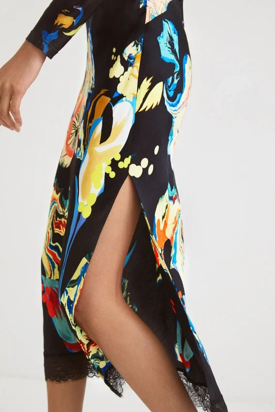 Slim Midi-Skirt Print Slim Midi-Skirt Print