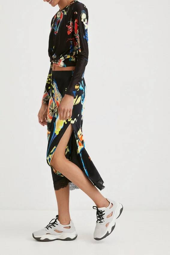 Slim Midi-Skirt Print Slim Midi-Skirt Print