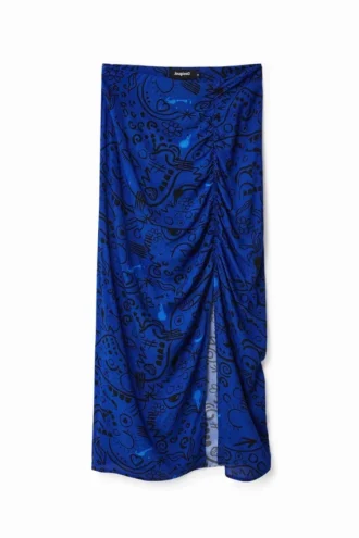 Slim Midi Slit Skirt