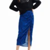 Slim Midi Slit Skirt