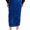 Slim Midi Slit Skirt