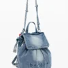 Small Denim Charms Backpack