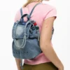 Small Denim Charms Backpack