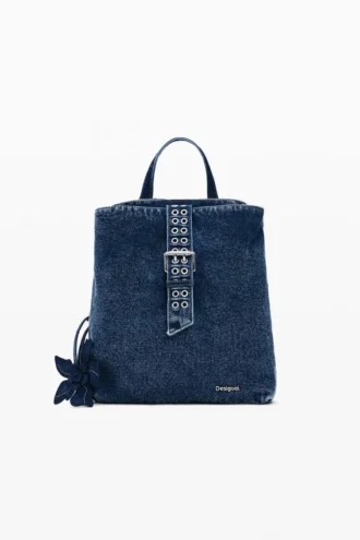 Small Denim Floral Backpack