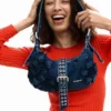Small Denim Flower Bag
