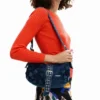 Small Denim Flower Bag