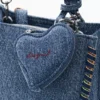 Small Denim Heart Backpack