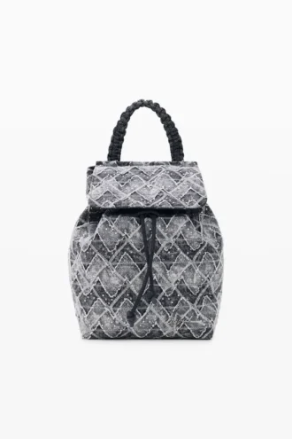 Small Denim Zigzag Backpack