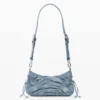 Small Gathered Denim Bag