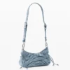 Small Gathered Denim Bag