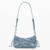 Small Gathered Denim Bag