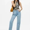 Straight Floral Jeans