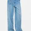 Straight Jeans with Inverted Effect